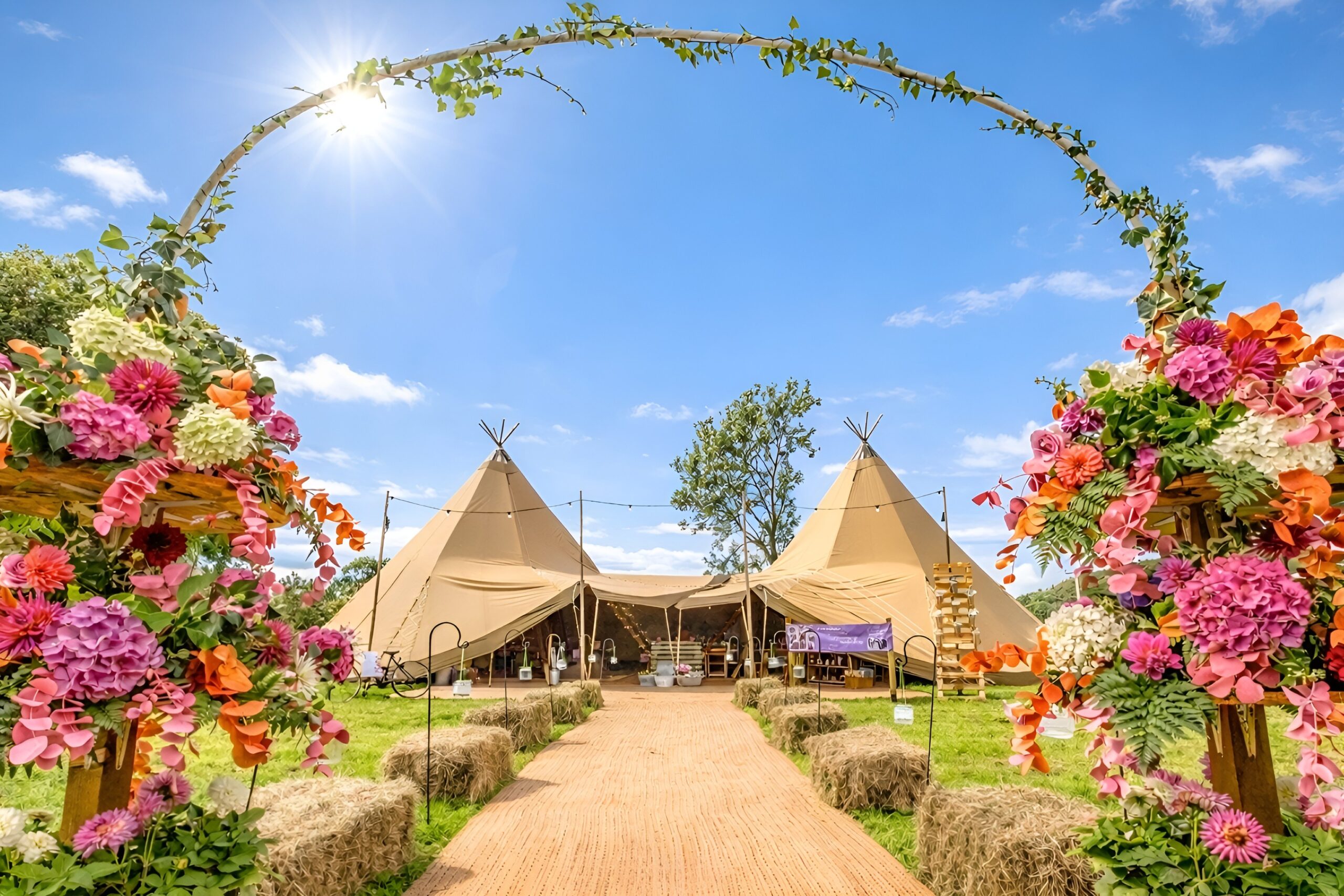 Nordic Tipi in scenic landscape